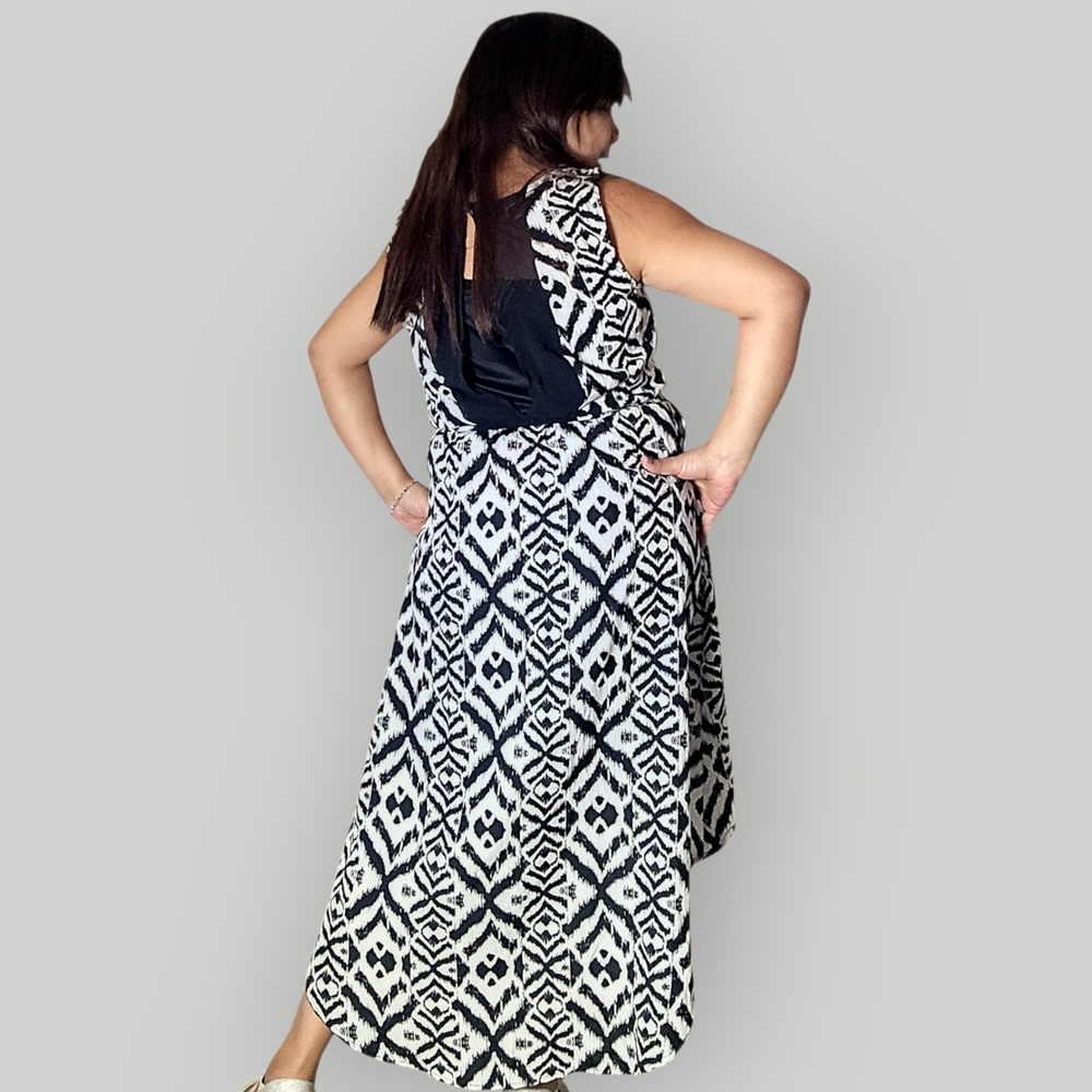 Dex Womens Medium Monochrome High Low Dress - Picture 6 of 9